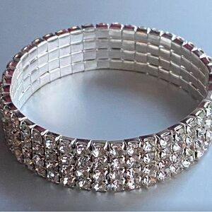 Vintage Silver Crystal Bracelet